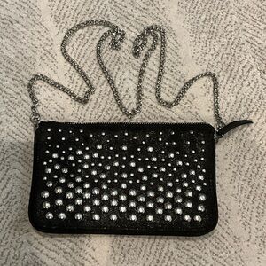 Zara Black Crossbody with Silver Accents